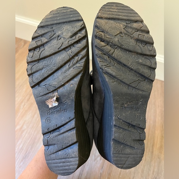 Dansko Gray Suede Nubuck Leather Lace-Up Wedge Booties – Size 37 6.5 7 women’s - Picture 6 of 10